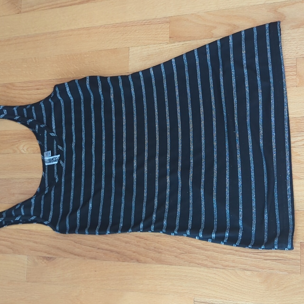 BKE black and silver tank